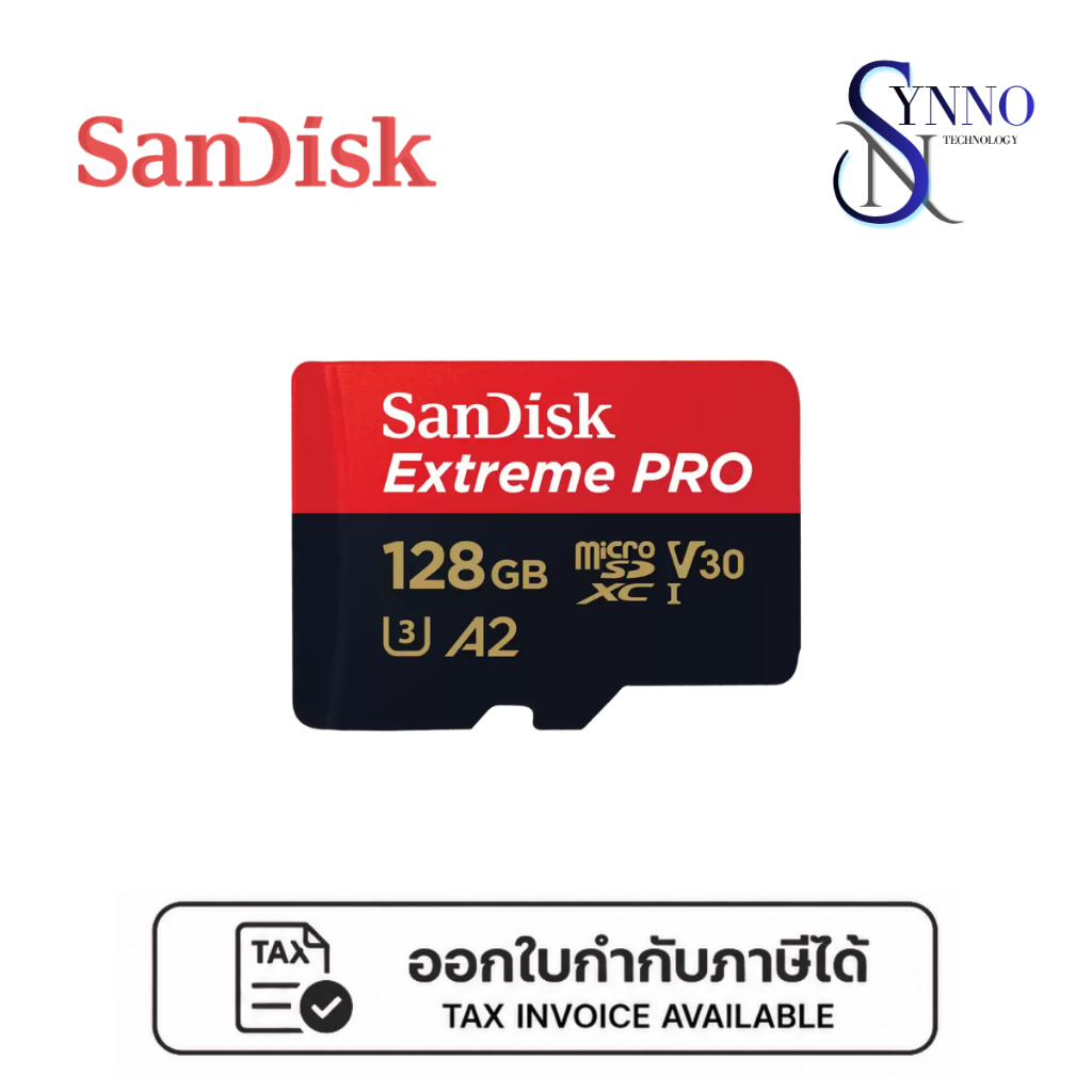 ไมโครเอสดีการ์ด  MICRO SD CARD  SANDISK EXTREME PRO MICROSDXC UHS-I CARD ความจุ 128 GB (SDSQXCD-128G