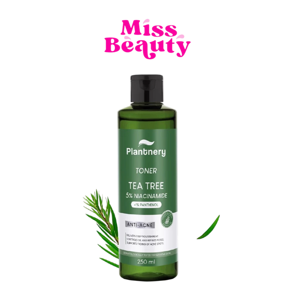 Plantnery Tea Tree First Toner 250 ml โทนเนอร์ ที ทรี สูตรช่วยลดสิว และควบคุมความมัน
