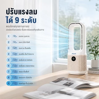 พัดลมไร้ใบพัด พัดลมตั้งโต๊ะ พัดลมไร้ใบพัด ขนาดเล็ก ลมเย็นสบาย เสียงเบา วางโต๊ะทำงาน ห้องนอนได้