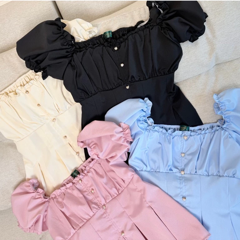 Maharani - Élégance Charm เสื้อคอเหลี่ยมแขนตุ๊กตา - อก 38-46 - #159