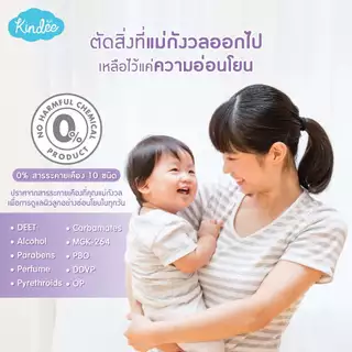 Kindee คินดี้ โลชั่นกันยุง กลิ่นลาเวนเดอร์ ปกป้องยาวนาน 5 ชม. (ใช้ได้ตั้งแต่แรกเกิด)