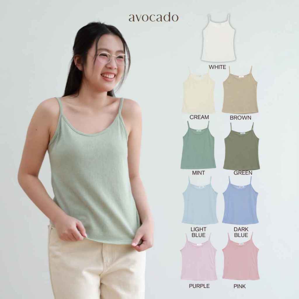 avocado - Ramel soft camisole เสื้อกล้ามเนื้อผ้า Cotton อยู่ทรงสวย