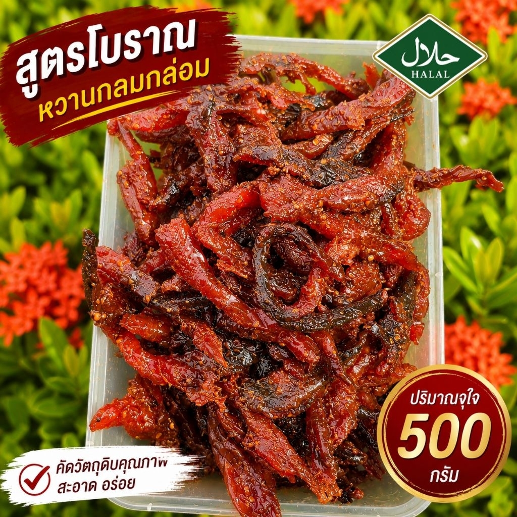 ปลาทูน่าสวรรค์ ฮาลาล สูตรโบราณ หวานกลมกล่อม 500 กรัม (แนะนำที่สุด)