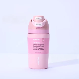 Owala FreeSip 12oz น่ารัก สแตนเลส 304 กระติกน้ำ พร้อมส่ง มีหลอด เก็บอุณหภูมิ / เก็บความเย็น