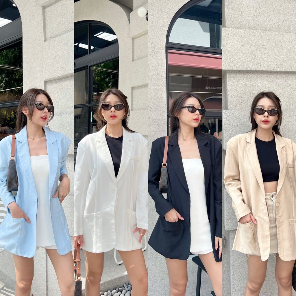 INTUON Kk korea blazer ผ้าดีมาก ไม่หนามาก ใส่คลุุม สวยแพงสุดๆ (INT5A) T-Shirtnista