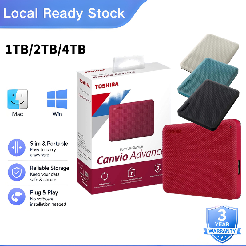 Canvio Advance USB3.0 Portable hard drives 1TB/2TB/4TB HDD  ฮาร์ดไดรฟ์ภายนอก External Hard Disk 2.5'