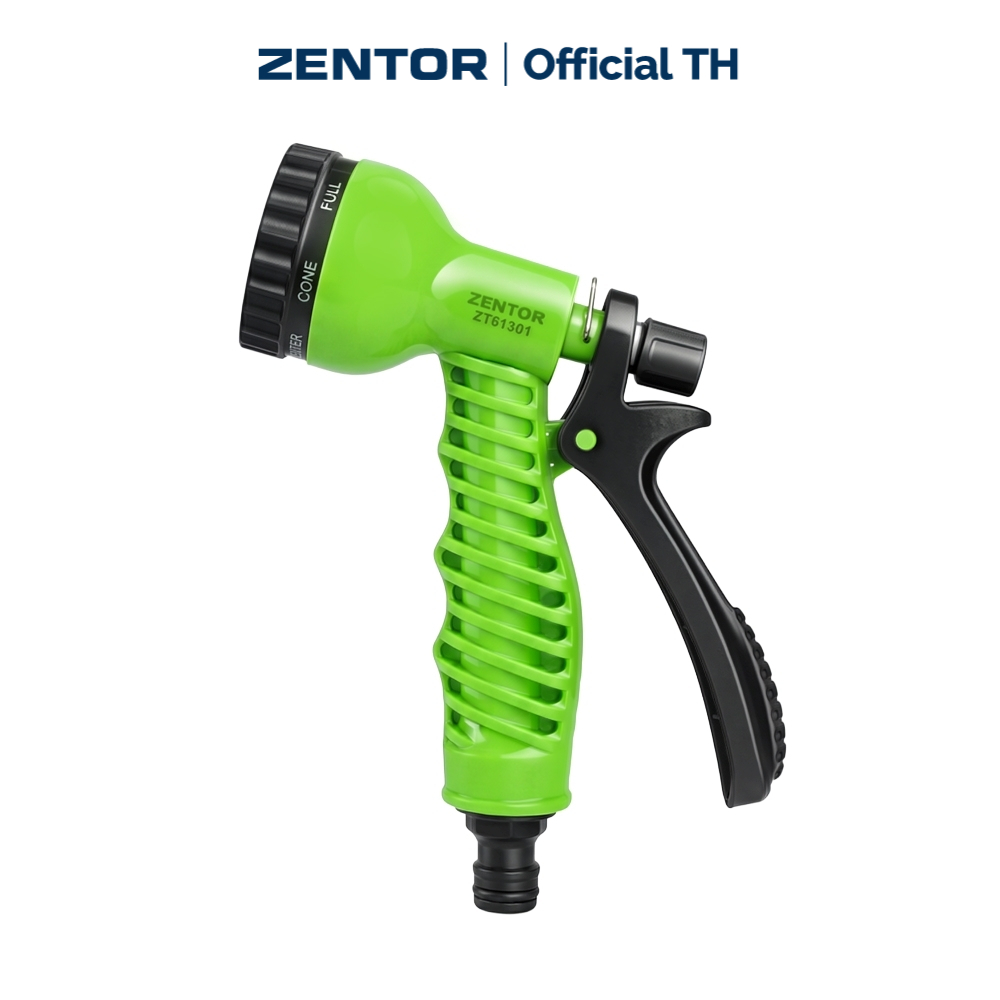 Zentor ปืนฉีดน้ำแรงดัน ปืนรดน้ำในสวน ปรับได้ 7 ระดับ น้ำไหลผ่านไม่สะดุด Trigger Nozzle