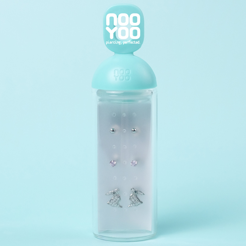 NooYoo طقم حلق Bunny Pop ستانلس جراحي — صورة 2