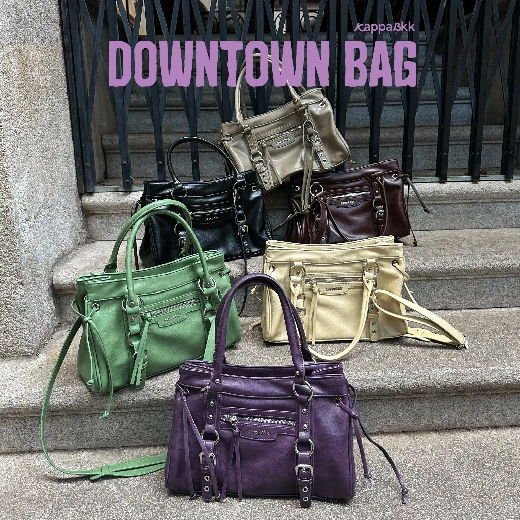 New Arrivals✨KAPPABKK Downtown Bag กระเป๋าสะพายไหล่ ดีเทลเข็มขัด กลิ่นอาย 90s
