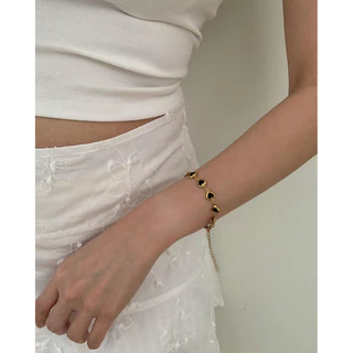 สร้อยข้อมือหัวใจ HER OBJECTIVE_HER ROSY BRACELET (สีใสมีคราบกาวทุกชิ้น)อ่านก่อนสั่งซื้อ❌❌❌❌