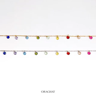 Orachat | Rainbow 14k necklace. (สร้อยคอตัวเรือนสแตนเลส)