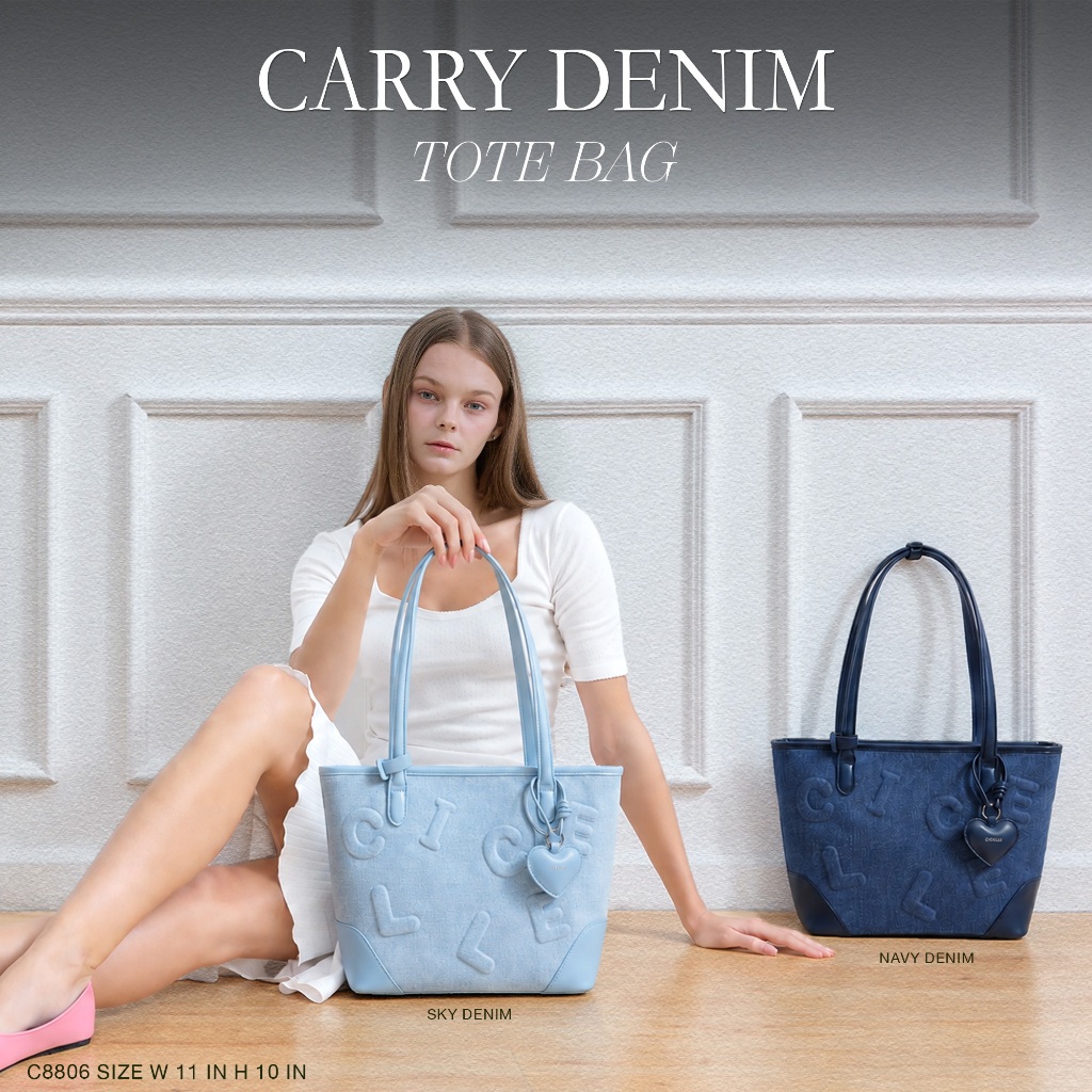 CICELLE (ซี-เซล) รุ่น C8806Carry Denim Tote Bag CICELLE