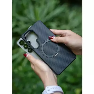 Connex Carbon Fiber เคส Samsung S23/S24/S25/S26 Ultra พร้อมขาตั้ง 360° แม่เหล็ก