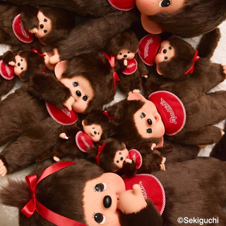 ของแท้ 100% Monchhichi Plush Premium Standard Original - มอนชิชิรุ่นเบสิค สีน้ำตาล ทุกขนาด ตุ๊กตาและพวงกุญแจ แท้ 100%