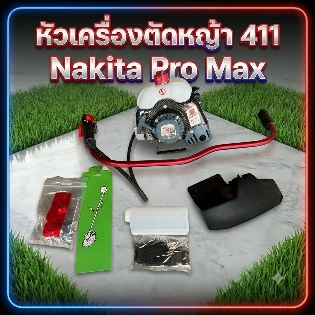 หัวเครื่องตัดหญ้า 411 nakita พร้อมอุปกรณ์ (ไม่รวมก้าน)