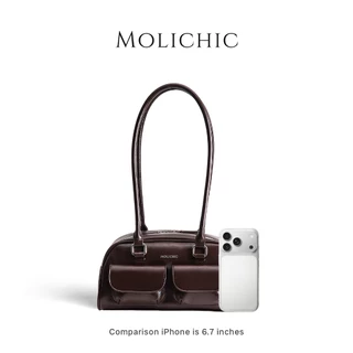 MOLICHIC Chubby Bag แฟชั่นใหม่กระเป๋าใต้วง แขกระเป๋าสะพายไหล่ทรงสี่เหลี่ยมเล็กเรียบง่าย สไตล์เกาหลี