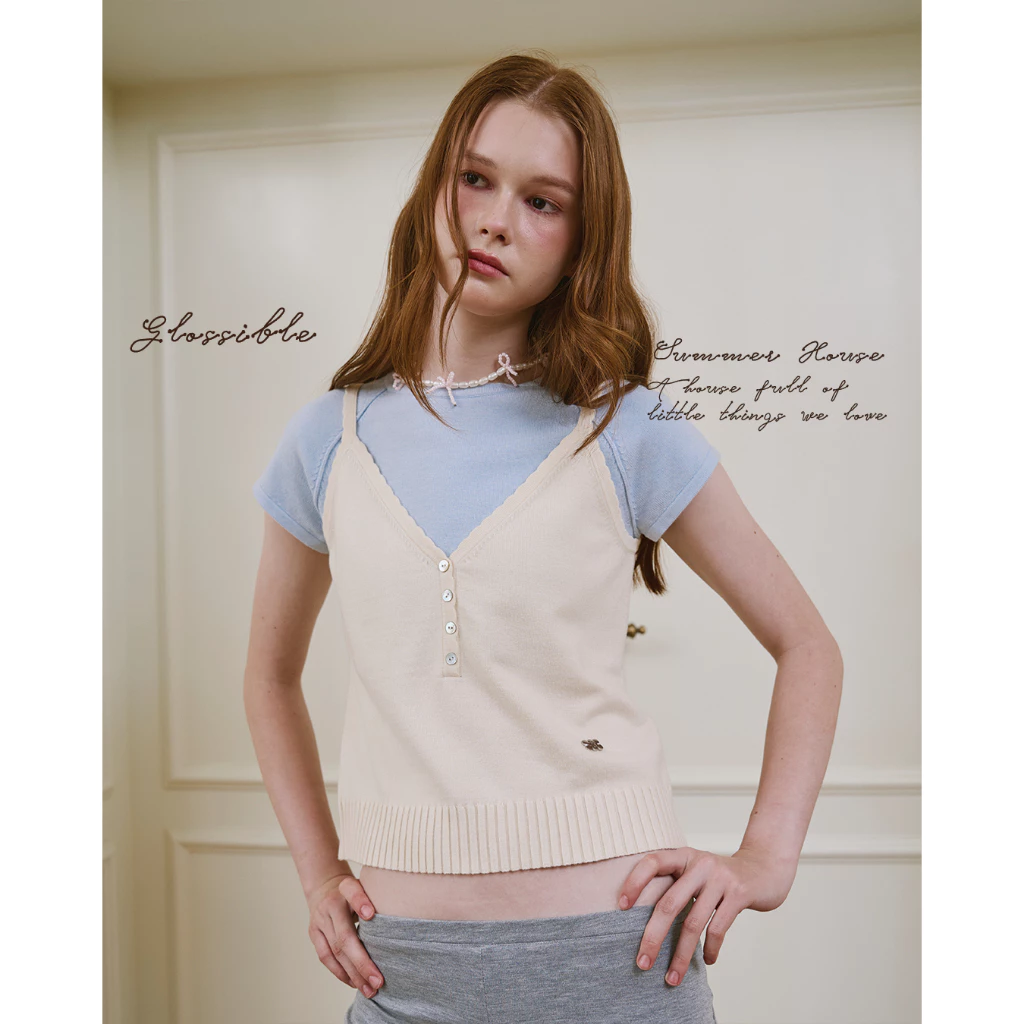 Glossible Marnie knit-layer top เสื้อไหมพรมทอ