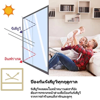 TerraThai ฟิล์มติดกระจกกันร้อน ฟิล์มปรอท กันรังสี UV 99% เพิ่มความเป็นส่วนตัว ฟิล์มกรองแสงสำหรับบ้านและอาคาร