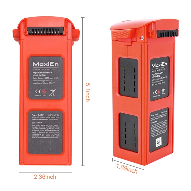 Autel Robotics EVO II Intelligent Flight Battery 7100mAh 11.55V Digital Battery Chargable Li-po EVO 