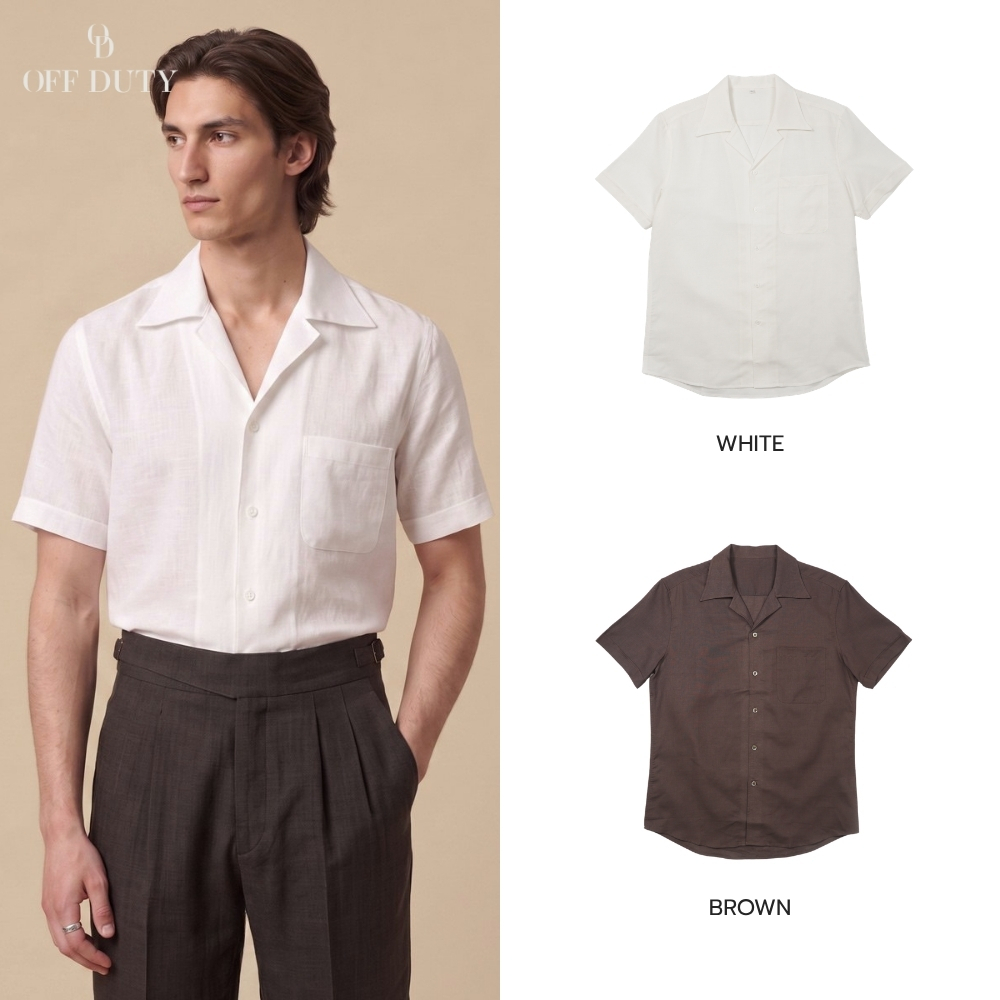 OFF DUTY Ramie T-Shirt | เสื้อเซิ้ต ดีเทลปก