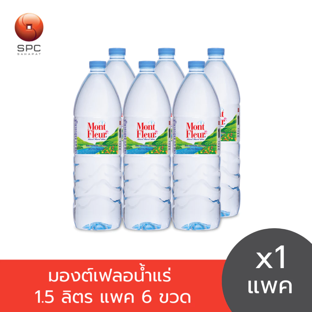 มองต์เฟลอ น้ำแร่ ขนาด 1.5 ลิตร แพ็ค 6 ขวด