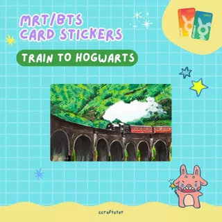ccraftster - card sticker Long Rides สติกเกอร์ติดบัตรบีทีเอส สติ๊กเกอร์ติดบัตร (ไม่มีช่องชิป) รถไฟ