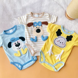🧸BabyJacky(พร้อมส่งร้านไทย) ชุดเด็กเเรกเกิด บอดี้สูทขาเว้าเด็กเเรกเกิด set 3 ชุด ลายสุดน่ารัก