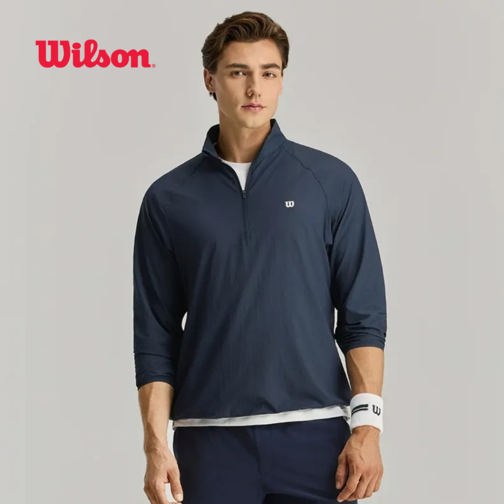 WILSON Men's Ultra Light Tech Shell Half เสื้อแจ็คเกตผู้ชาย WM20042U001001 OFFICIAL STORE