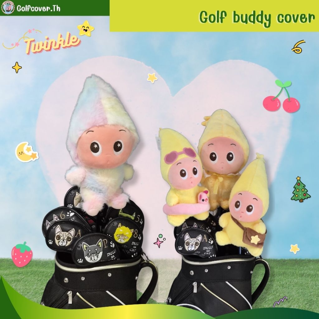 coverไม้กอล์ฟ ตุ๊กตาหัวไม้กอล์ฟ ปลอกหุ้มหัวไม้ Driver Fairway Hybrid ut cover (Twinkle) ทวิงเคิลหน้าเเบ๊ว