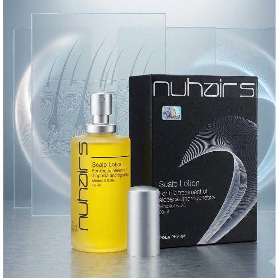 โลชั่นปลูกผม NHH-5 บำรุงรากผม ลดรังแค กลิ่นหอมสดชื่น  Nuhairs(นูแฮร์) 60ml เหมาะสำหรับคนผมร่วงฮอ