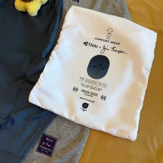 🎉 ส่งด่วน ชุดนอนการบินไทย สีกรม JIM THOMPSON x THAIAIRWAYS ของดี