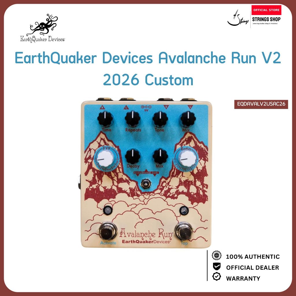 EarthQuaker Devices Avalanche Run V2 2026 Custom Colorway Stereo Reverb Delay Tap Tempo เอฟเฟคกีตาร์
