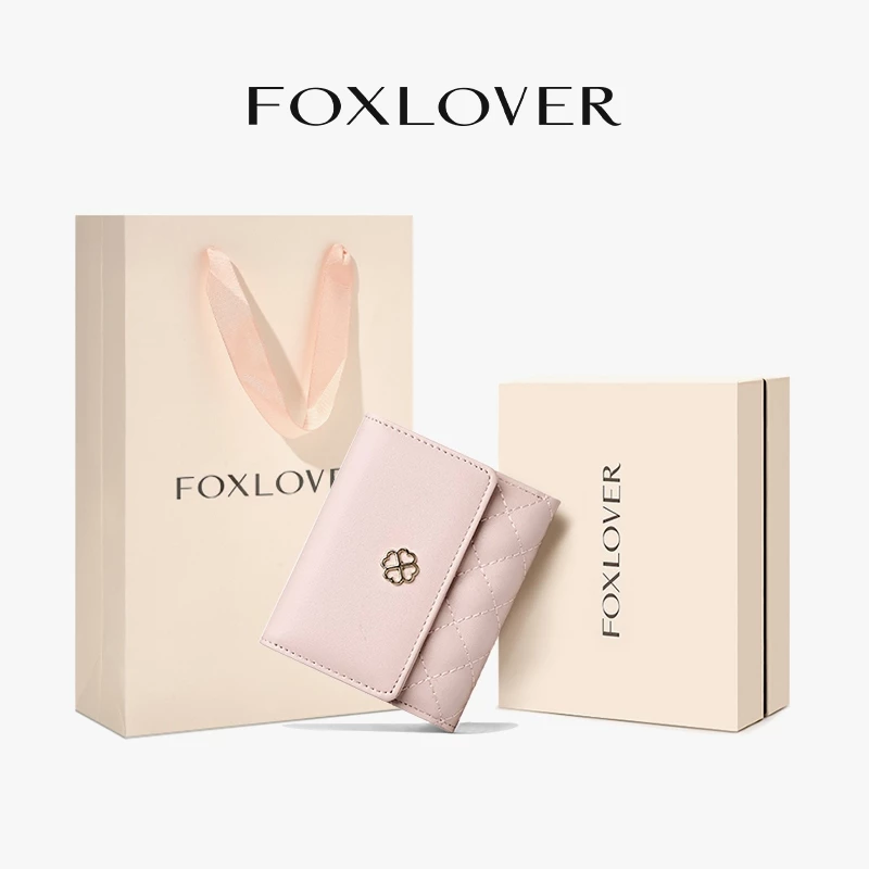 FOXLOVER กระเป๋าสตางค์สั้นสำหรับผู้หญิง มีช่องใส่บัตร 10 ช่อง สามารถใส่เงินเหรียญและบัตรประชาชน พกพาสะดวกเวลาออกไปข้างนอ