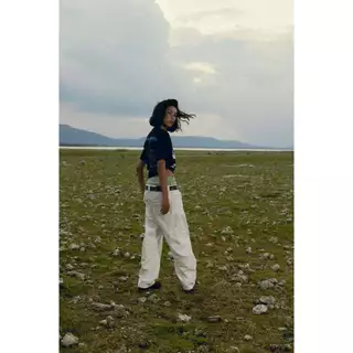 NWL x TV OFF, Carpenter Work Pant Off-White / กางเกงคาร์เพนเตอร์ สีออฟไวท์