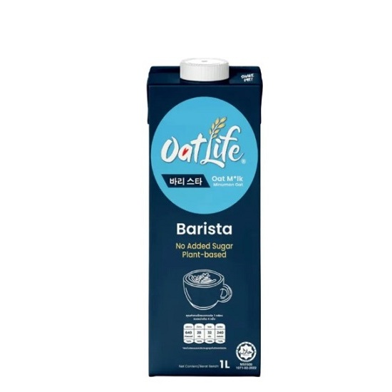 Oatlife ซื้อ2แถม1 และ ซื้อ3ฟรี 1 Oat Milk นมโอ๊ต ไม่มีน้ำตาล ไม่มีแลคโตส สูตรบาริสต้า ตีฟองขึ้น(1000 มล.)