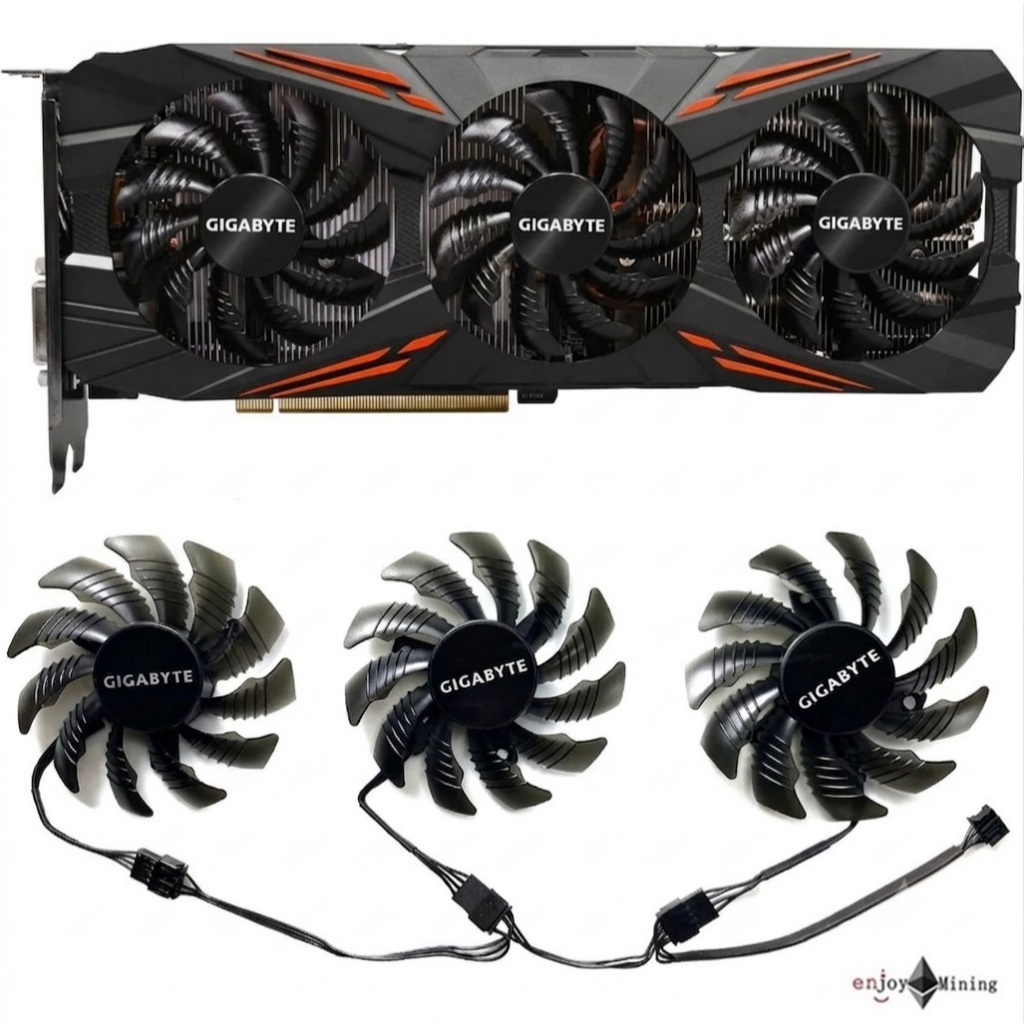 พัดลมการ์ดจอ GIGABYTE (7.5cm) GTX 1060 1070 1070ti 1080 1080ti T128010SU/PLD08010S12HH