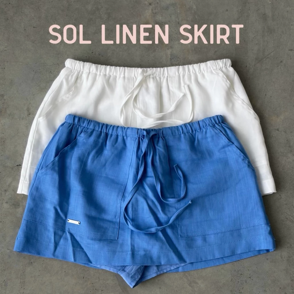 JARIN | SOL LINEN SKIRT (มีซับในกางเกง)