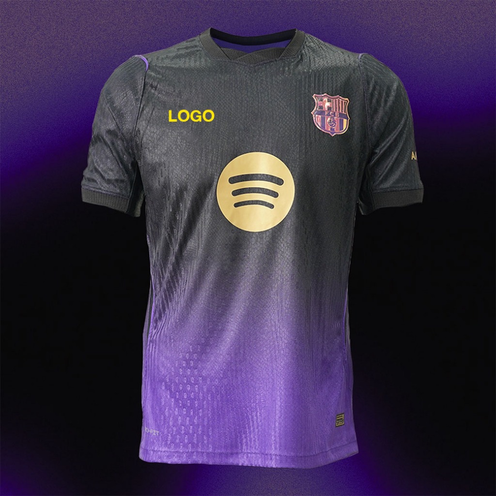 สโมสร Player [สต็อกในไทย]เสื้อฟุตบอล งานเกรดเพลเยอร์นักเตะสีม่วงดำ เสื้อกีฬาคุณภาพพร้อมโลโก้ พร้อมรีดเบอร์ชื่อได้ทุกตัว