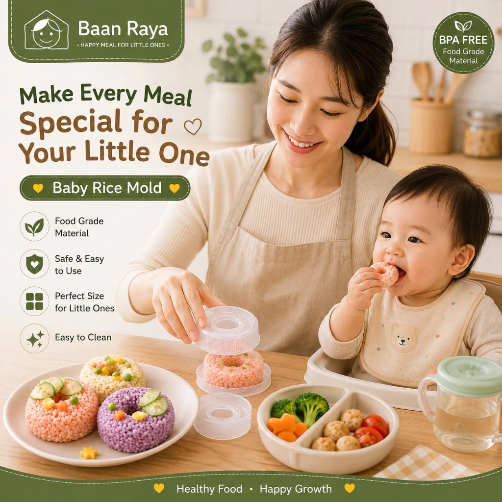 🍣🍙รวมอุปกรณ์ ทำข้าวปั้นเด็กมินิ ชุดทำซูชิ แม่พิมพ์ข้าวปั้น🍱 Bento BLW Baby Rice Mold Sushi Maker Food Mold