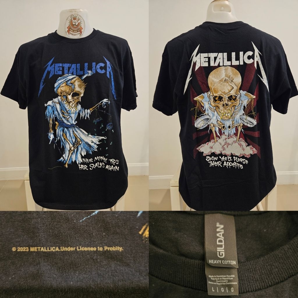 เสื้อวง METALLlCA เสื้อวง งานลิขสิทธิ์แท้ นำเข้า100% ป้ายGILDAN UK ของแท้ สินค้ามือ1