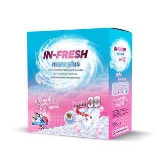 (ส่งไว) In Fresh MAXX PLUS - อินเฟรช แม็กพลัส ผงซักผ้าสูตรเข้มข้น ขจัดคราบหนัก ลดกลิ่นอับ