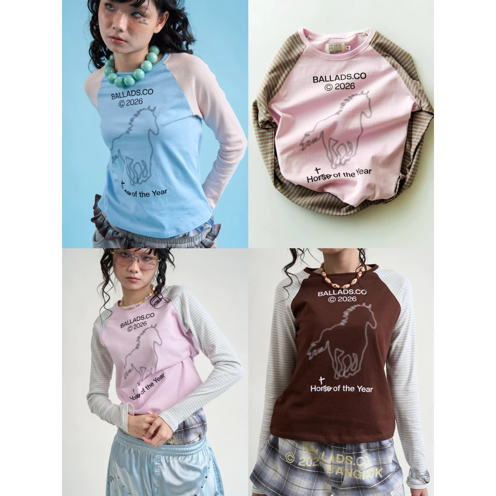 BALLADS Horse of the year Tee เสื้อยืดแขนยาว lot7 สีใหม่ 6 สี พร้อมส่งและพรีออเดอร์