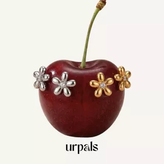 URPALS ต่างหูดอกไม้ ต่างหูเดซี่ งาน Stainless ชุบทอง 18K ใส่ได้ทุกวัน ไม่ลอกไม่ดำ