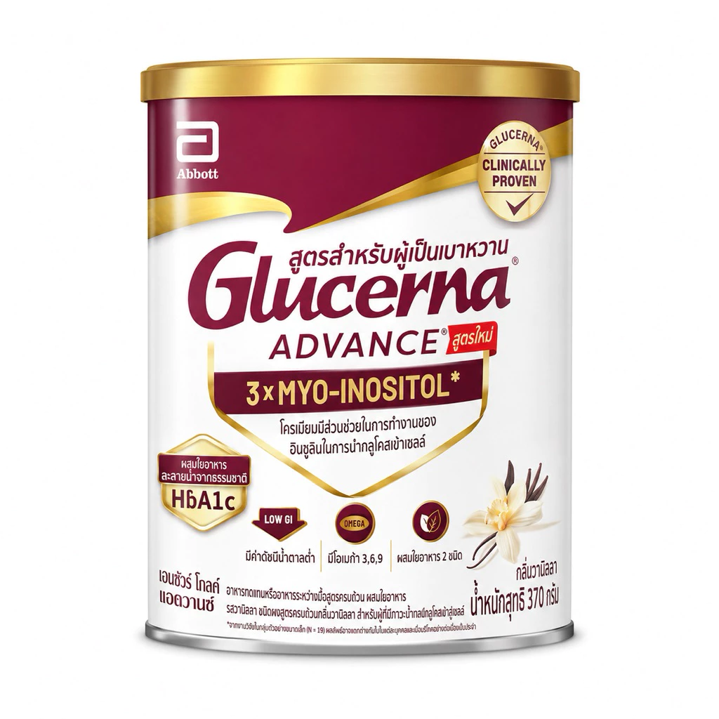 Glucerna Advance รสวานิลลา 380g