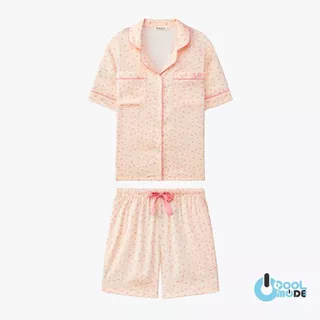 MUSLIN Cherry - Blush Silk Satin Pajamas [Basic collection]