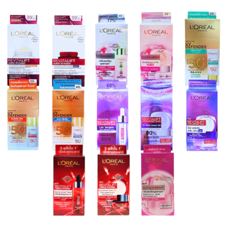 (กล่อง*6) ลอรีอัล รีไวทัลลิฟท์/ไกลโคลิค/ยูวี ครีมซอง L'Oreal Cream (ครีมบำรุงผิวหน้า/กันแดด/เซรั่ม)