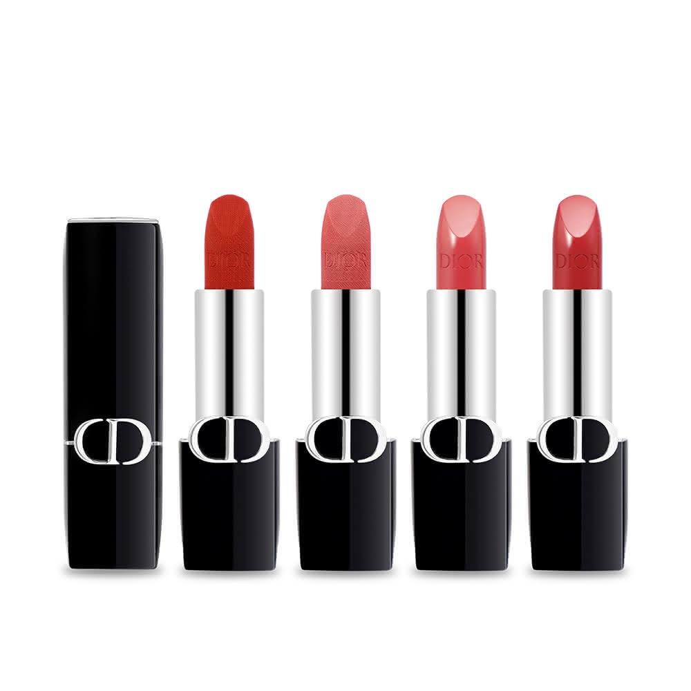 ของแท้ พร้อมส่ง🍄 Dior Rouge Dior ลิปสติก เนื้อซาติน/แมตต์ สีแน่น ติดทน หรูหรา หลายเฉดสี สินค้าใหม่ 100% #100 #217 #772
