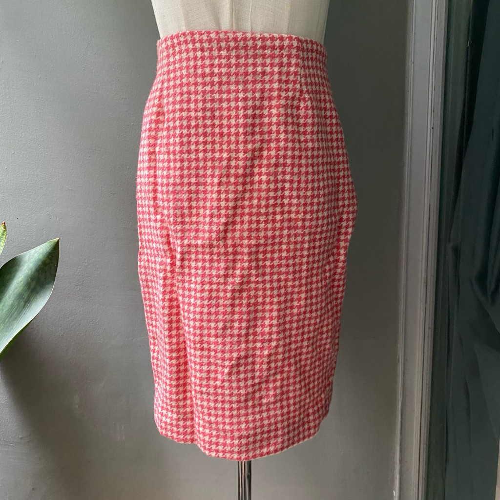 Vintage Kookai houndstooth wool skirt size 36