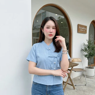 เสื้อผ้าฝ้ายผู้หญิง สีฟ้า (20แบบ) รุ่นรวมเสื้อฟ้า ผ้าฝ้ายผ้าพื้นเมือง
