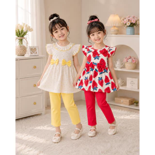 New in🎉 รวมแบบชุดสวย BoBo ชุดเซ็ทเสื้อกางเกงขายาว สุดน่ารักสำหรับเด็กผู้หญิง 1-5 ขวบ